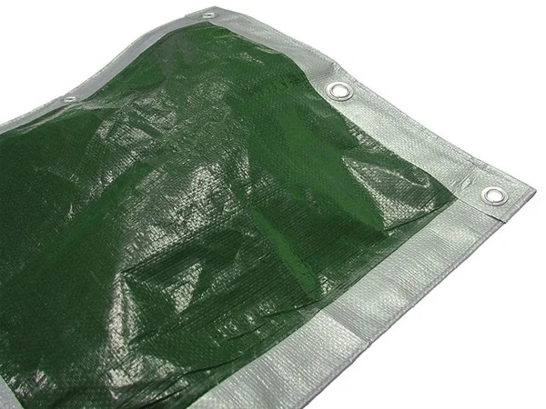 Faithfull Tarpaulin - Green / Silver 3.6m x 2.7m (12ft x 9ft) - Image 2