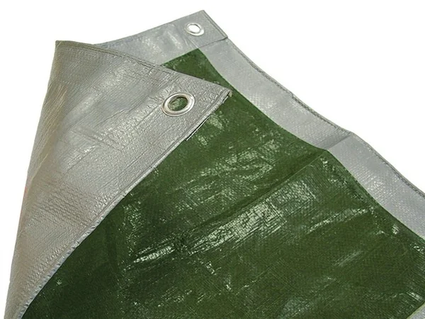 Faithfull Tarpaulin - Green / Silver 5.4M x 3.6M (18ft x 12ft) - Image 3