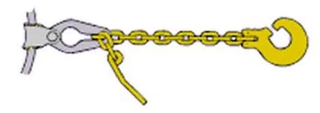 Choker Chain - 8mm Square - 2 metre / 3 metre chain with Clevis Choker Hook & Slip-through Pin - Image 4