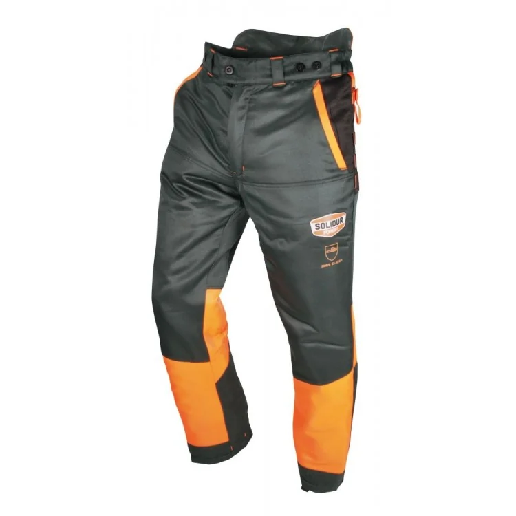 Solidur Authentic Chainsaw Trousers, Type C, Class 1 - Black - AUPA1C