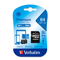 Verbatim 64GB Premium microSDXC Card - Class 10 - Image 2
